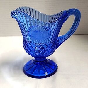 Avon vintage cobalt blue Mt. Vernon George Washington small pitcher/creamer